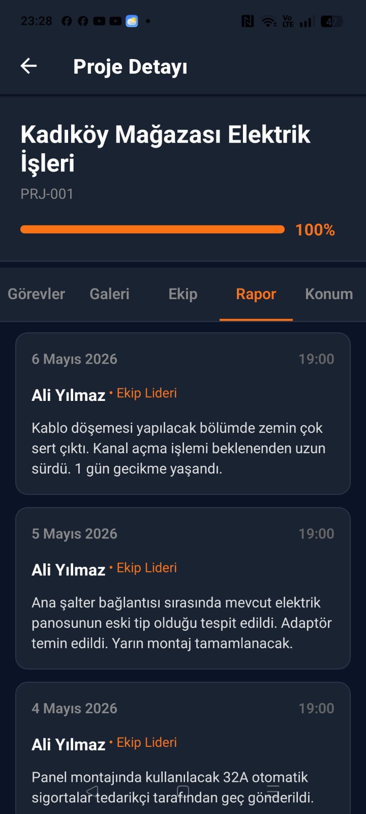 Mobil Raporlar